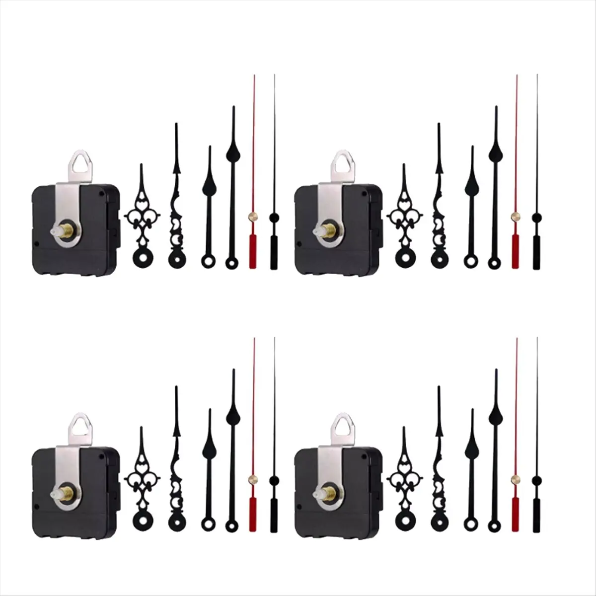 2026 Trend 4PCS DIY Silent Movement Mechanism Spindle Hands Kit Repair Tool Parts Wall Quartz Movement Clock Accessories