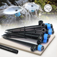 13cm Bubbler Sprinkler w/ Stake 1/4″ Quick Connect Adjustable Dripper Garden Irrigation Lawn Large Area Plants Watering 0-80L/H