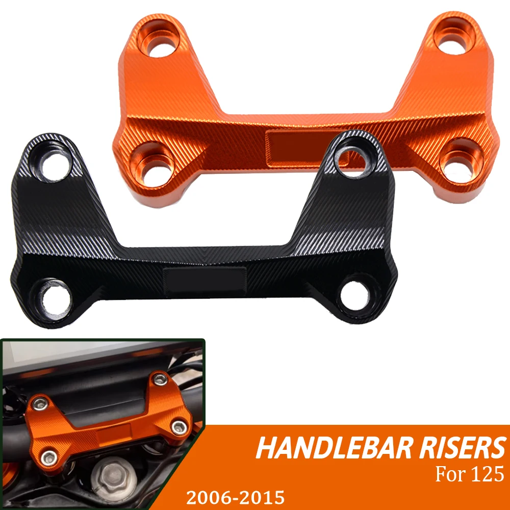 Motorcycle Accessories CNC Handlebar Riser Bar Clamp Mount Parts For  Duke RC 250 200 2006 2007 2008 2009 2010 2011 2012-2015