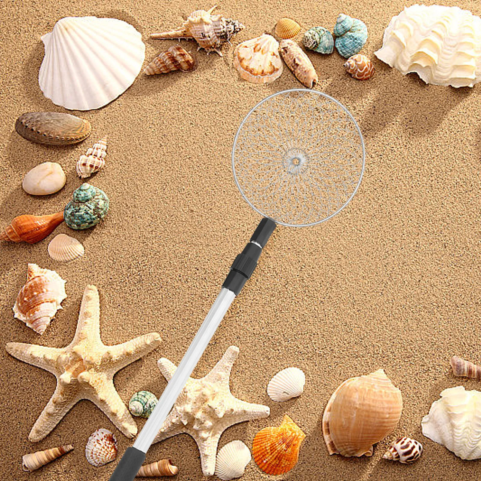 

2Pcs Sand Sifter Beach Scoop Sturdy Adjustable Shell Filter Shovels Reusable Sand Filter Tool Perfect for Beach Shell Collecting