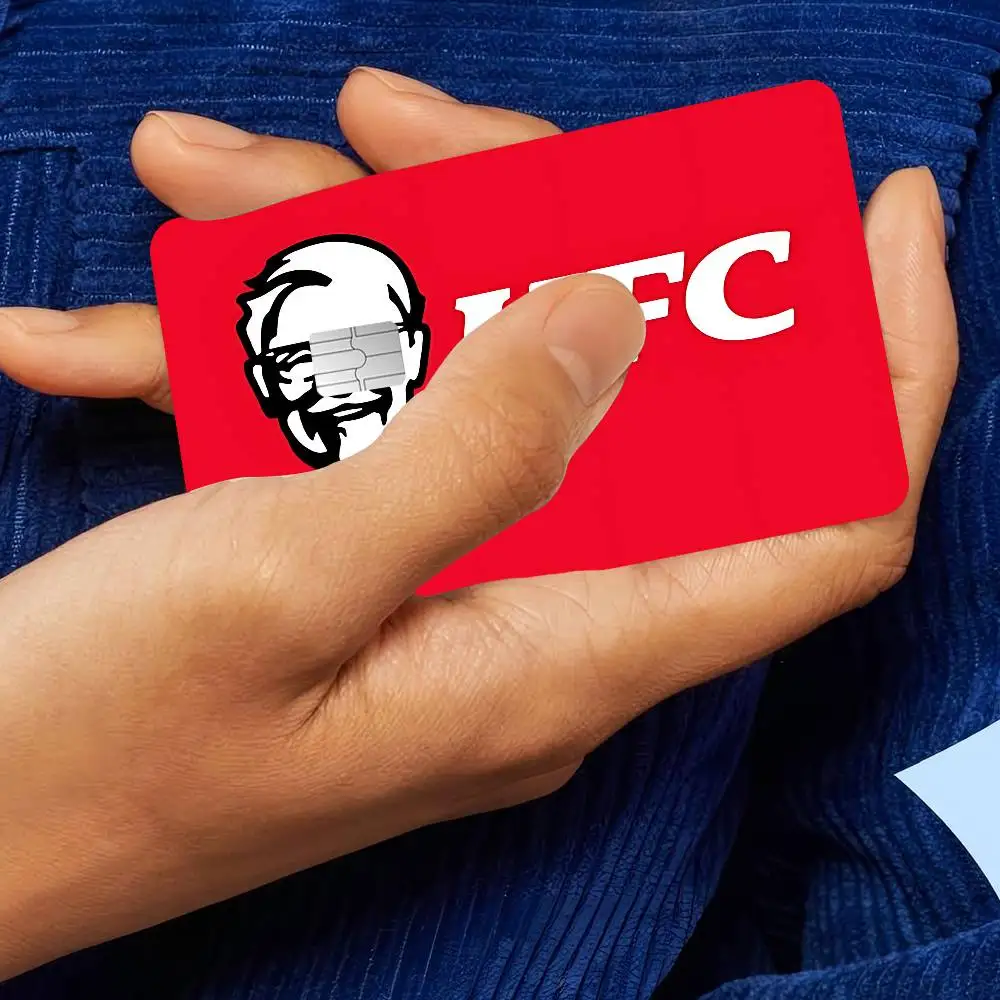 الأزياء K-Kfc شعار أنيمي ماتي الجبهة الجلد فيلم ملصق غطاء لبطاقة الائتمان رقاقة صغيرة بطاقة الخصم #4