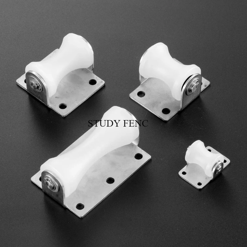 1pc Stainless Steel U-shaped Groove Roller Nylon Bearing Roller Wooden Door Sliding Pulley Household Hardware Accessories