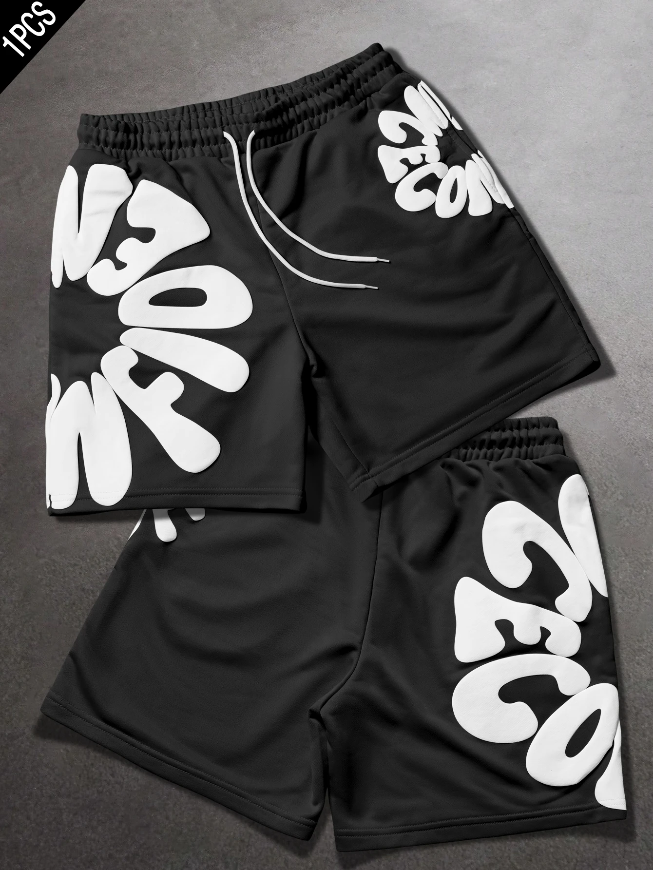 Herren Loose Fit Streetwear Shorts Trendige Marke Y2K Hip Hop Polyester Sportliche Mehrfarbige Schwarz-Weiße S-2XL Vollgrößen Alltagskleidung – Detail 10