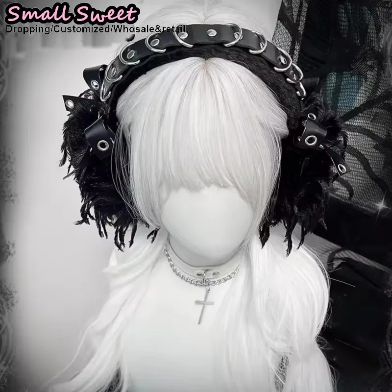 サブカルチャーロリータイヤーマフパンク新人デザイナーファーリーアーマフイヤーマフイヤーウォーマーゴシックスチームパンク耳保護サイクリングイヤーバッグ