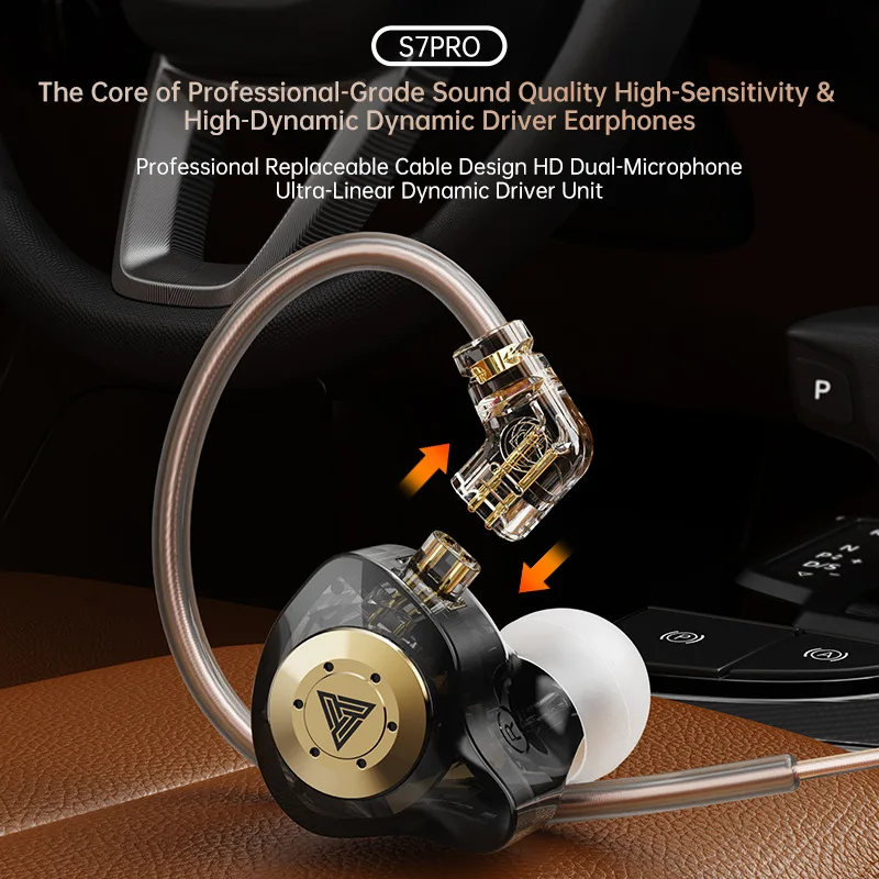 KZ EDX PRO Dynamic Earphones HIFI Bass Earbuds In Ear Monitor Sport Noise Cancelling Headset
