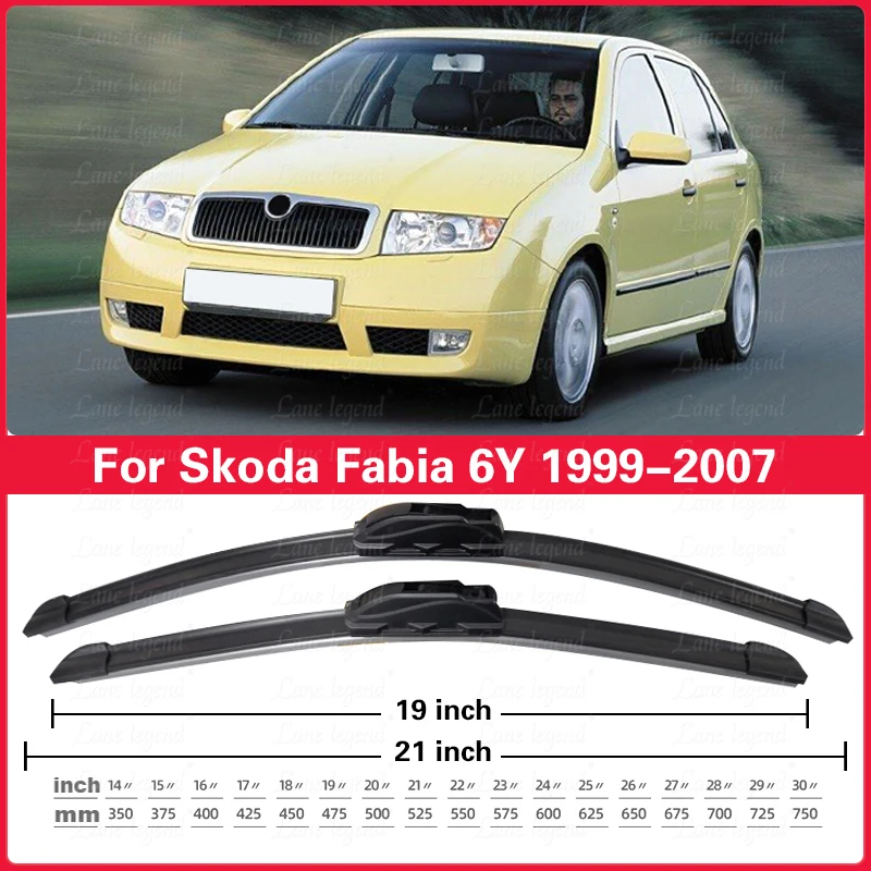 Car Wiper Blades For Skoda Fabia MK1 6Y 1999-2007 2006 2005 2004 2003 2002 2001 2000 Front Windshield Accessories 21\