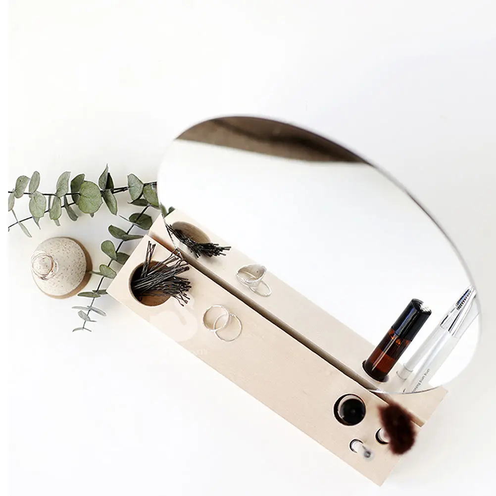 20Pcs Oval Mirror Lens for DIY Craft Glass Tiles Mirror Decor Wall Art Making Phone Case Accessories Glass Tiles