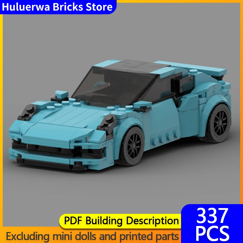 

City Car Model MOC Building Bricks Turbo Top Tier Sports Car Modular Technology Children Holiday Gifts Assemble Toys Suit