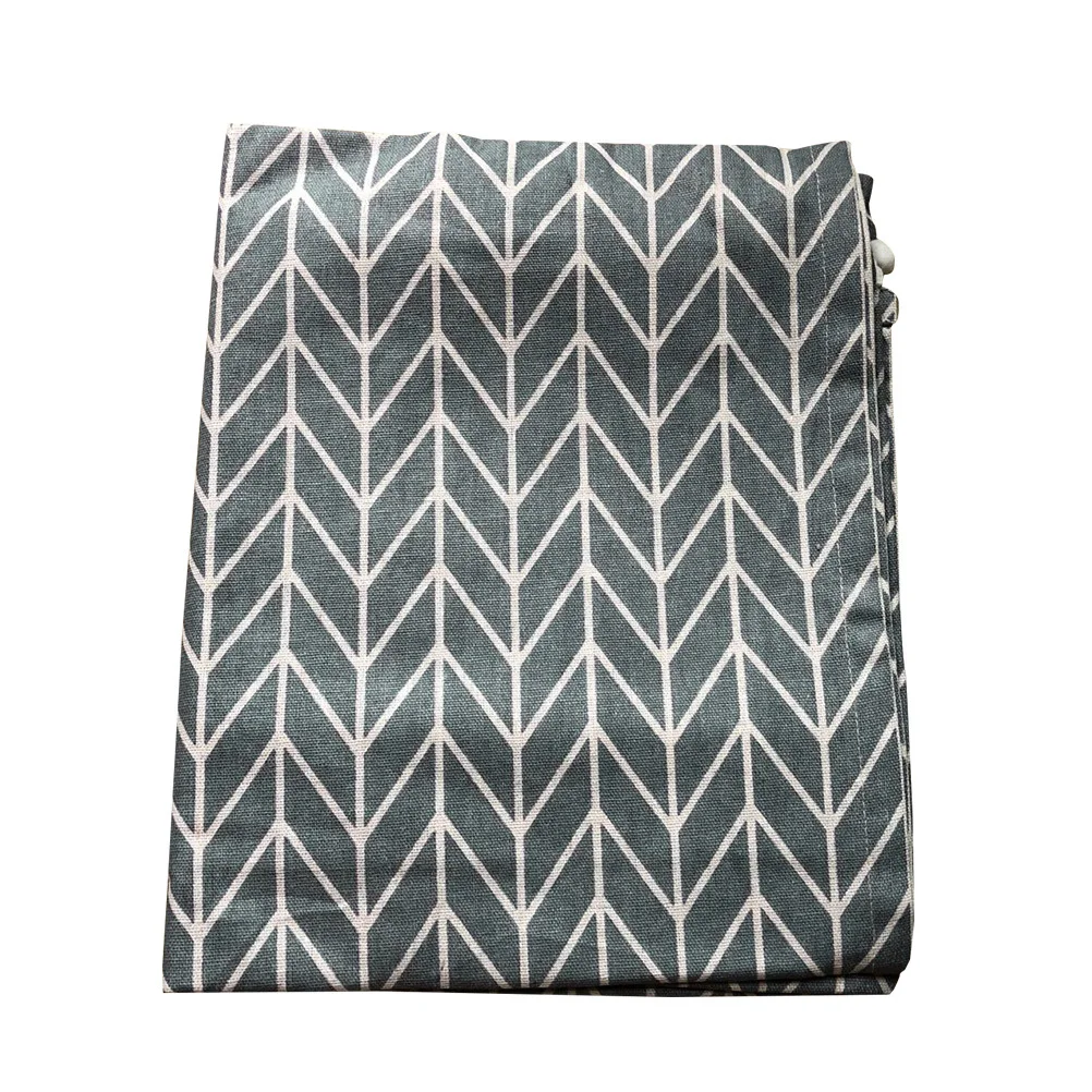 

Multi-Functional Refrigerator Dust Cover Cotton Linen Material with Storage Pouch for Kitchen Organization Grey Arrows Design