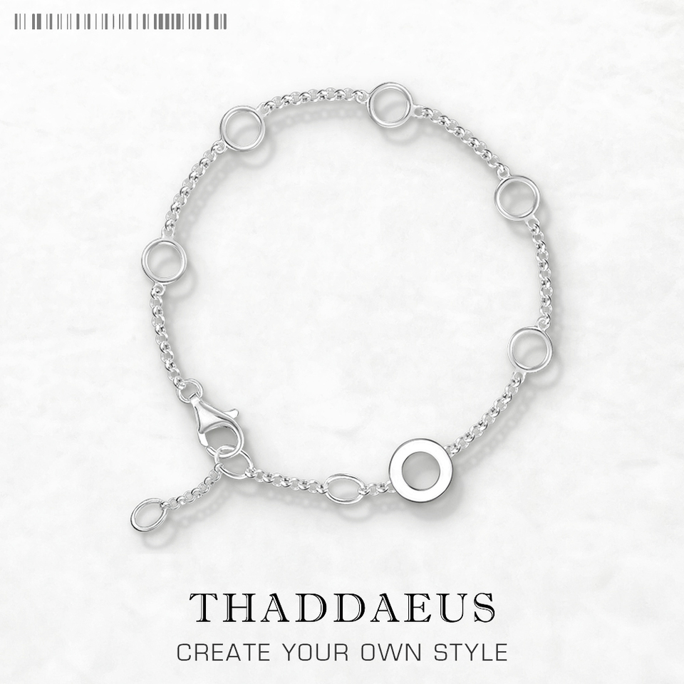  Round Eyelets Basic Charm Bracelets Link Chain 925 Sterling Silver Trendy Fashion Club Jewelry Europe Style Women Gift 