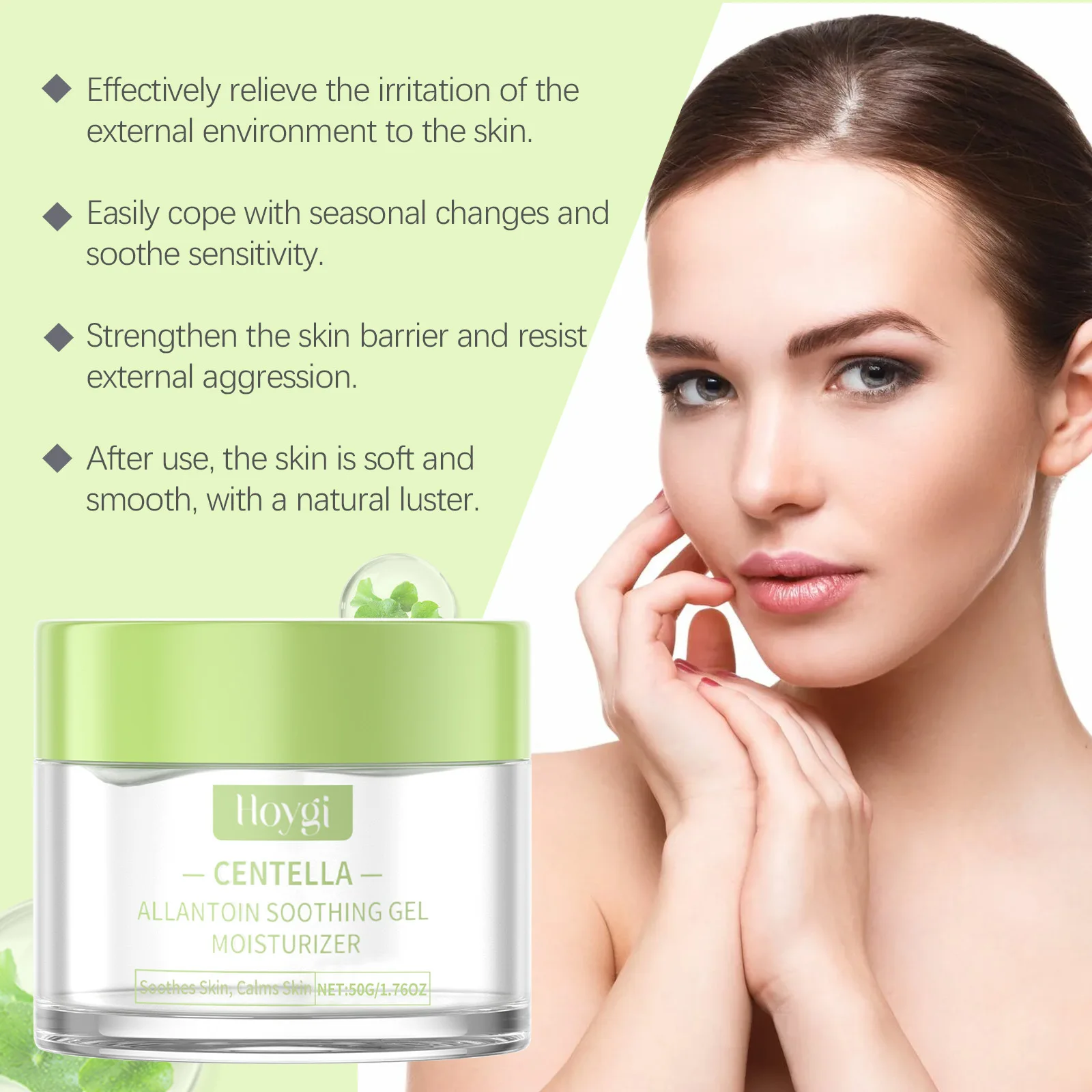 جل ترطيب كينتيللا اسياتيكا ترطيب عميق قفل المياه تعزز إصلاح البشرة مهدئ تحفيز تتلاشى ندبات حب الشباب