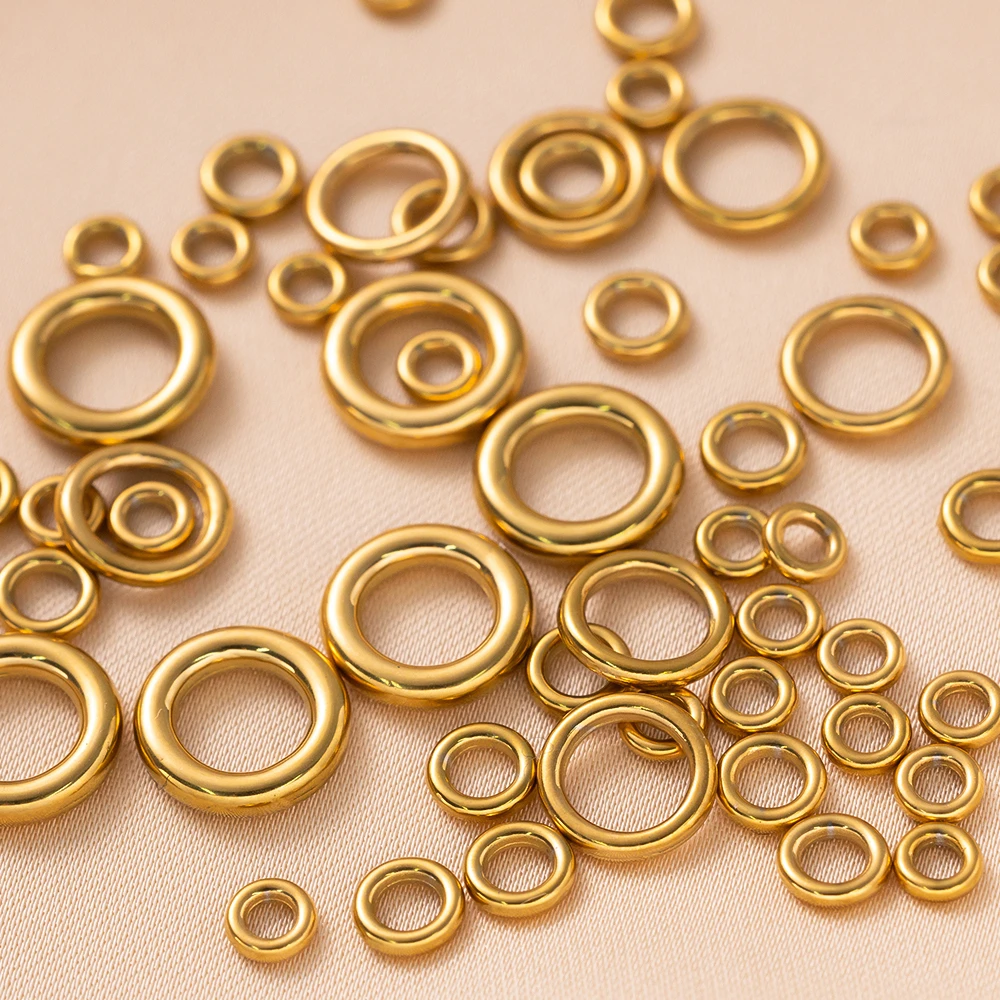 20/50 Stück Edelstahl Nahtlose Geschlossene Verbindungsringe Schlaufen für DIY Armband Schmuckherstellung Materialien Bastelzubehör – Detail 2