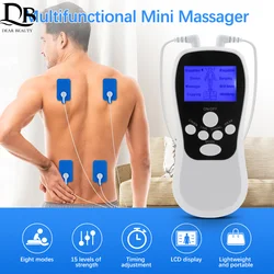 Mini masseur de massage EMS Tens, écran bleu, massage complet du corps, acupuncture, thérapie électrique, sortie touristique