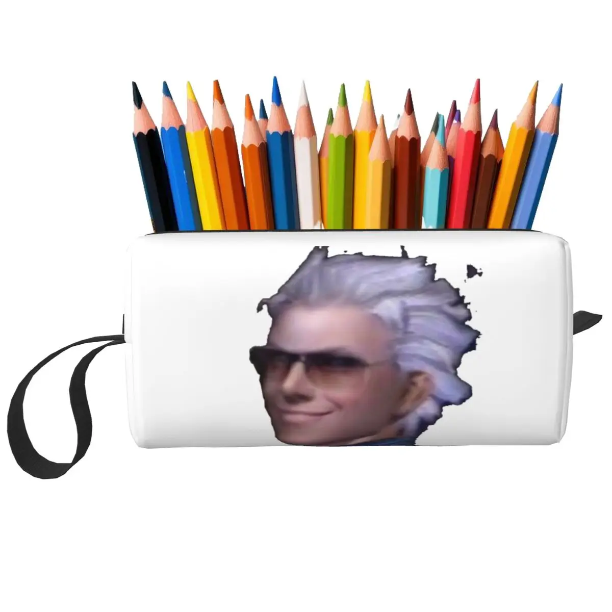 Vergil aus der Devil May Cry-Serie, Federmäppchen für Jungen und Mädchen, Stiftbox, Bleistiftbeutel, Schreibwaren, Organizer-Tasche für Damen