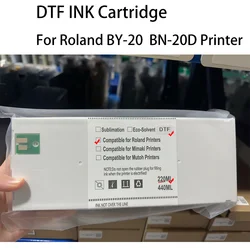 BY-20 BN-20D DTF Ink Cartridge Full With 220ML DTF Ink with Chip For Roland BY-20 BY20 BN-20D BN20 Printer BKCMYWH
