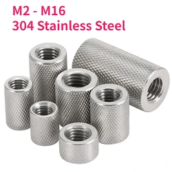 M2 M2.5 M3 M4 M5 M6 M8 M10 M12 M14 M16 304 Stainless Steel Round Knurled Coupling Nut Extended Long Thumb Tighten Nuts