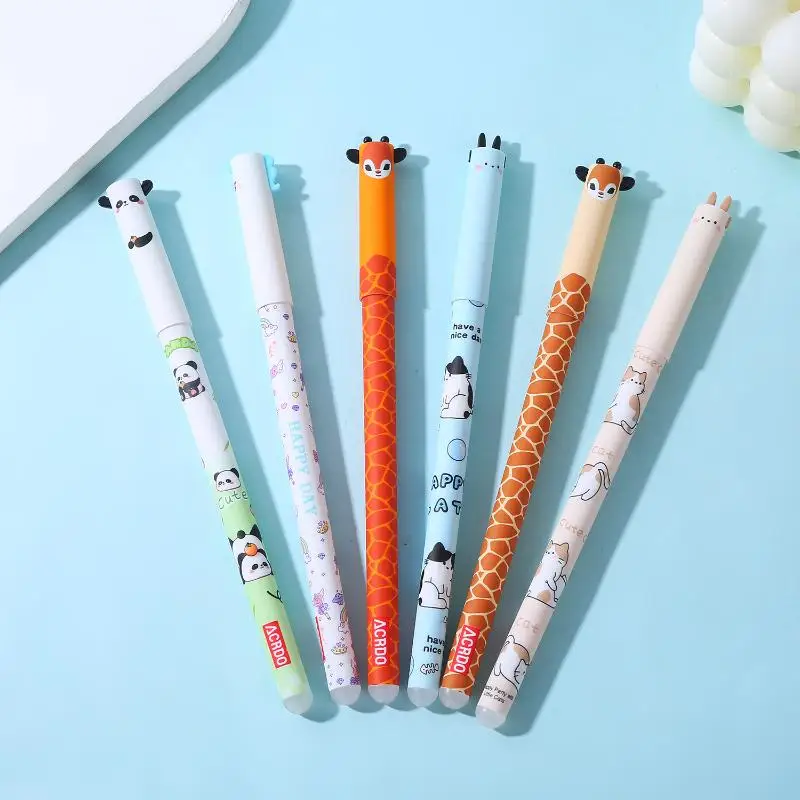 

6/8/10 шт. милых стираемых ручек в форме животных для ведения дневников, письма, офисных работ, идеи подарков, канцелярские товары для офиса