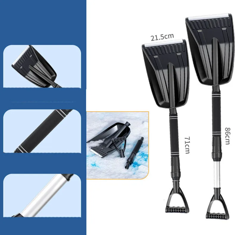 Car Windshield Snow Clearing and Scraping Tools Detachable Snow Removal Shovel Set Snow Removal Shovel Adjustable Ice Scraper