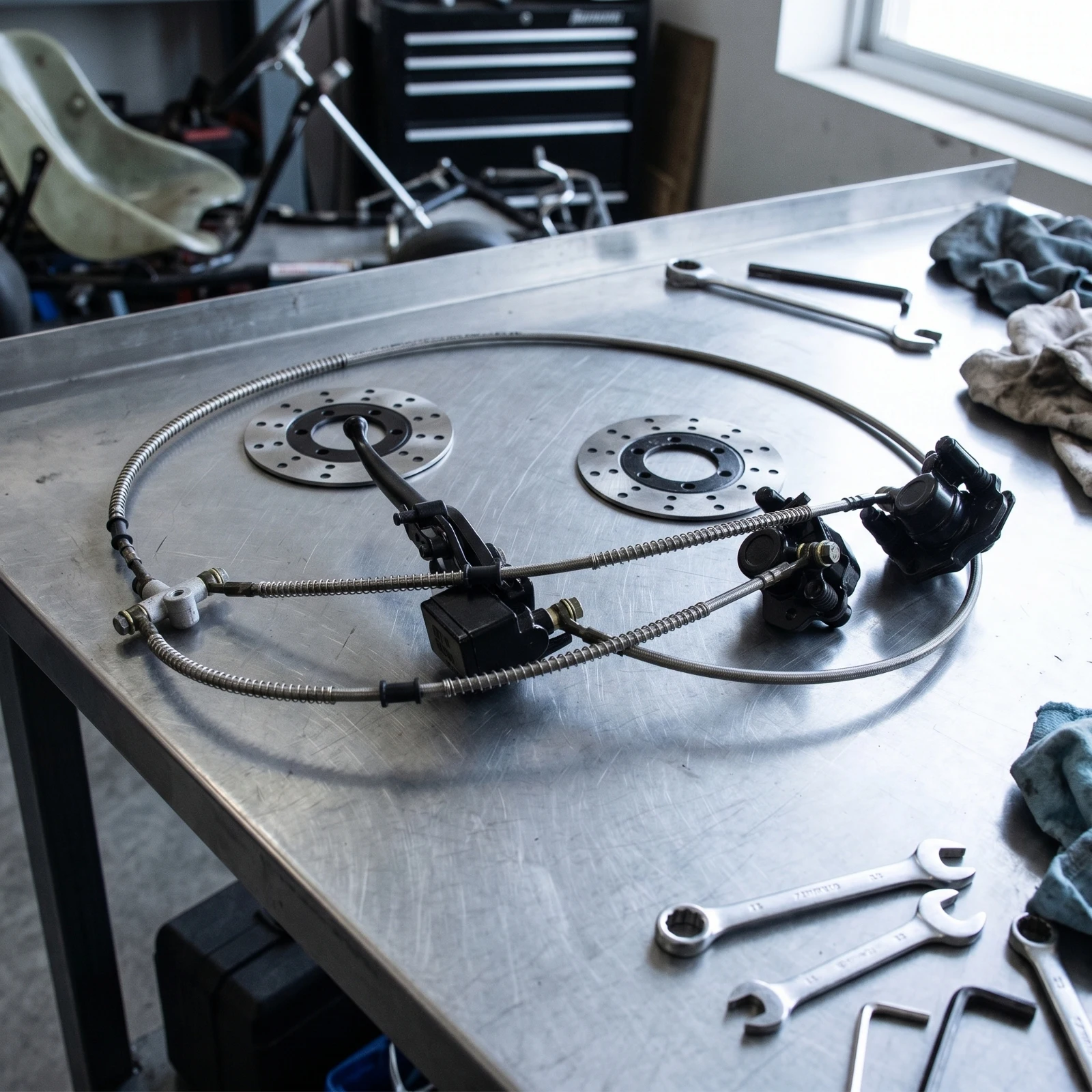 Hydraulic Disc Brake Kit Ventilated Disc Brake Kit with Calipers Long-Lasting Lightweight for DIY Builders
