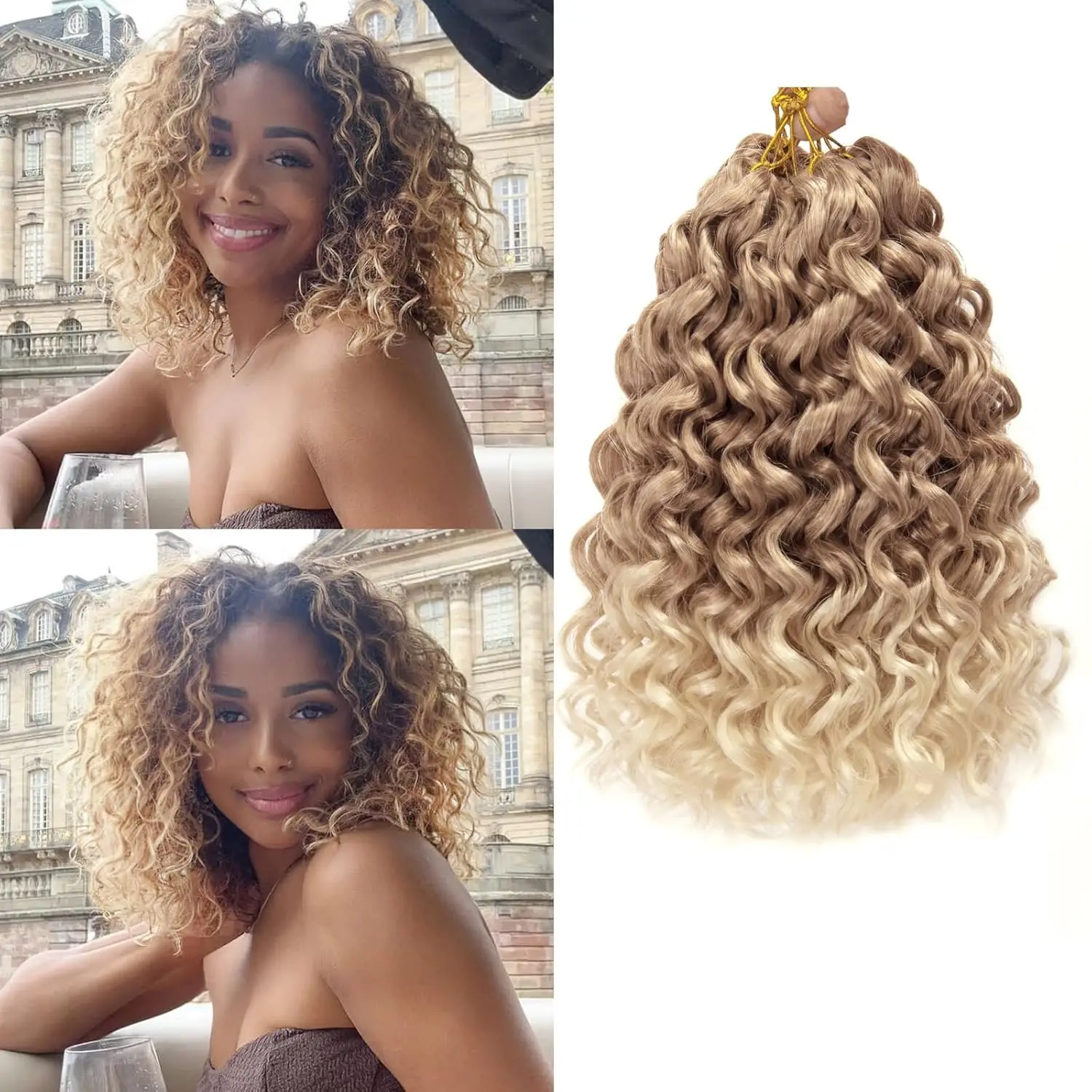 

GoGo Curl Crochet Hair 12 Inch 1/7 Packs Pre Looped Crochet Hair for Black Women Boho Crochet Braids Short Curly Synthetic Hair
