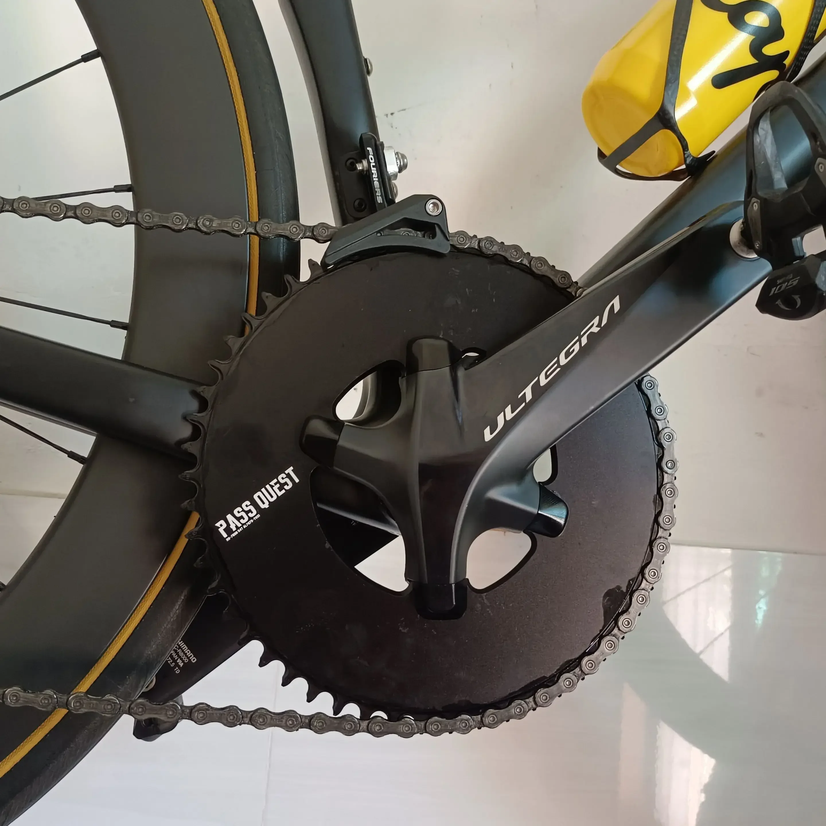 PASS QUEST-Round Road Bike Chain Crankshaft Closed Disk 110BCD Narrow Wide Chainring for R7000 R8000 DA9100 46T-60T