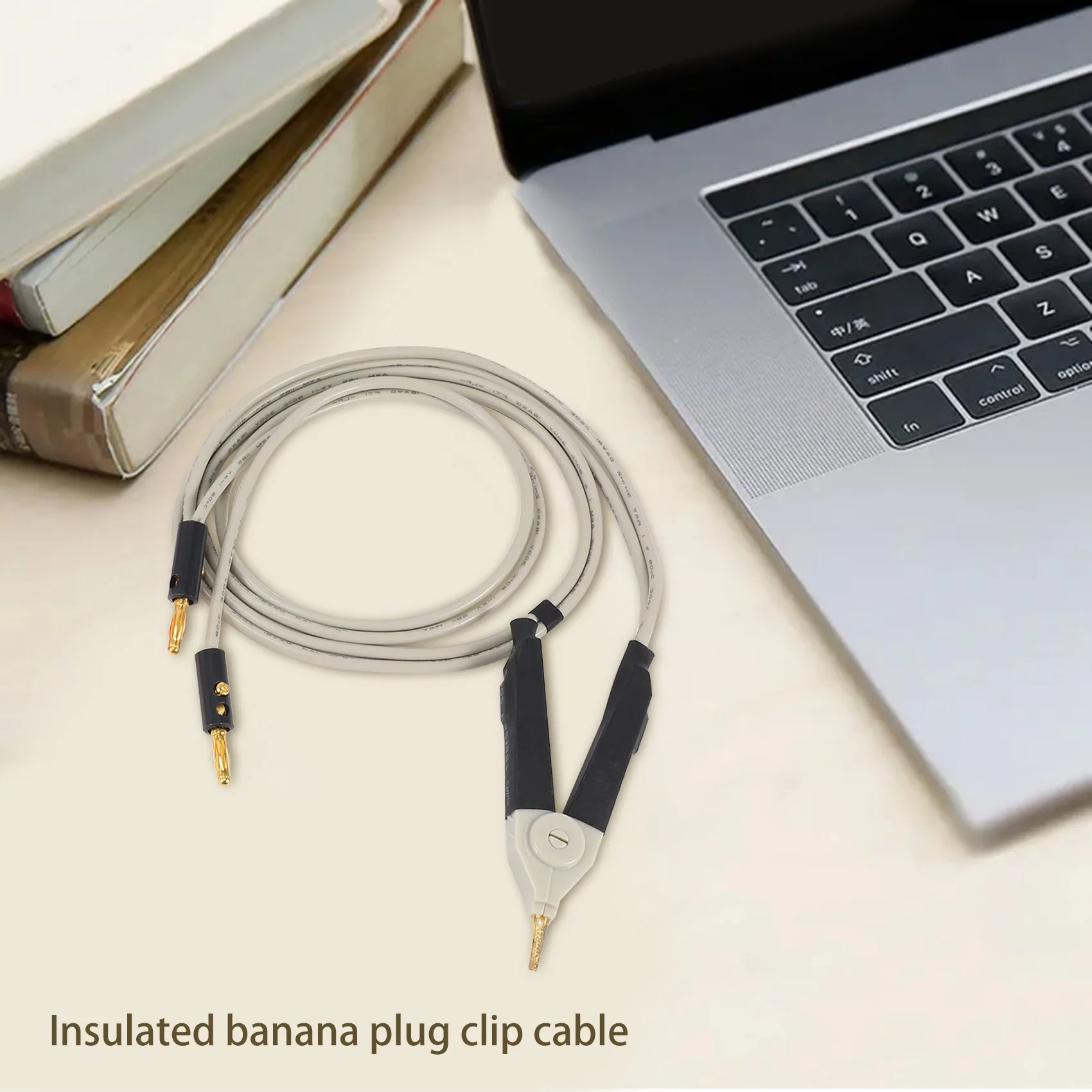 Neu!! 1 Paar isolierte Bananenstecker-Clips, Kabel, geringer Widerstand, LCR-Clip-Sonde führt Testmeter-Terminal, Kelvin