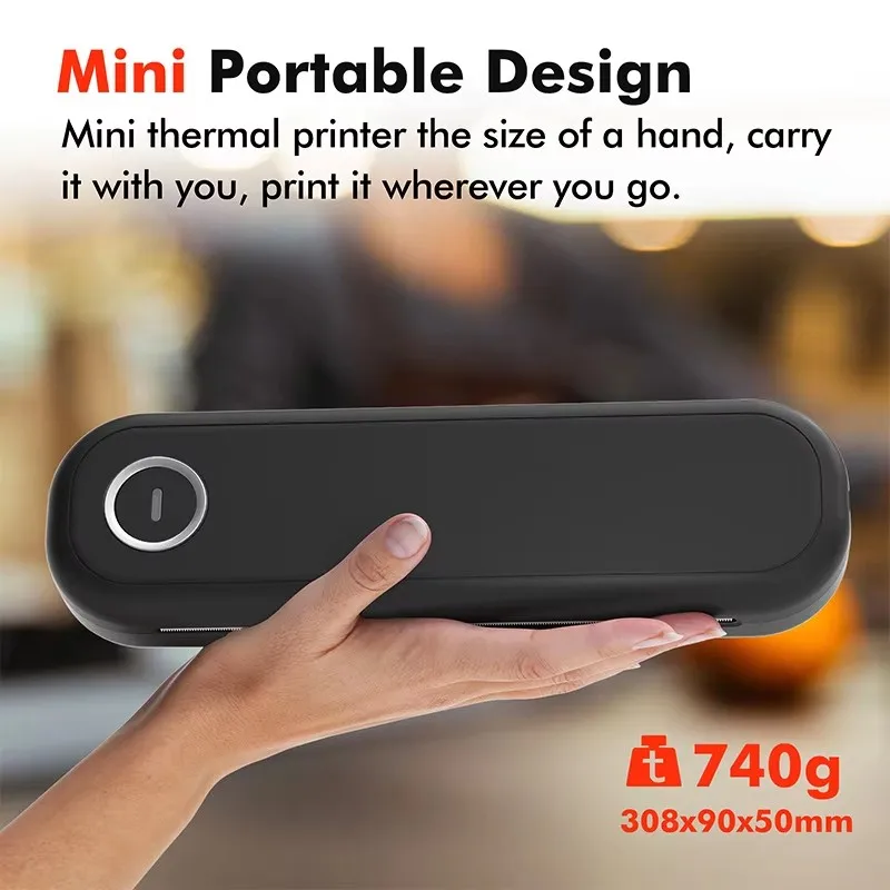 A4 Thermal Printer Portable Home Mobile Office Bluetooth Wireless Handheld Inkless Tattoo Printer Supports Smartphones&PC