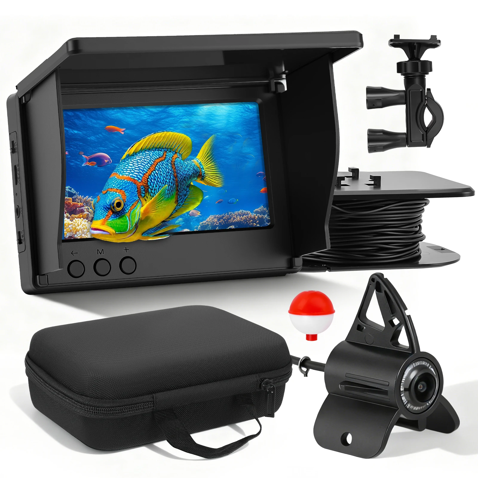 Image of Unterwasserkamera für Fischfinder 4,3 Zoll IPS Nachtsicht Weitwinkel 220° ° Für Boot, Meer, Fluss, Eisfischen 5000mAh Akku