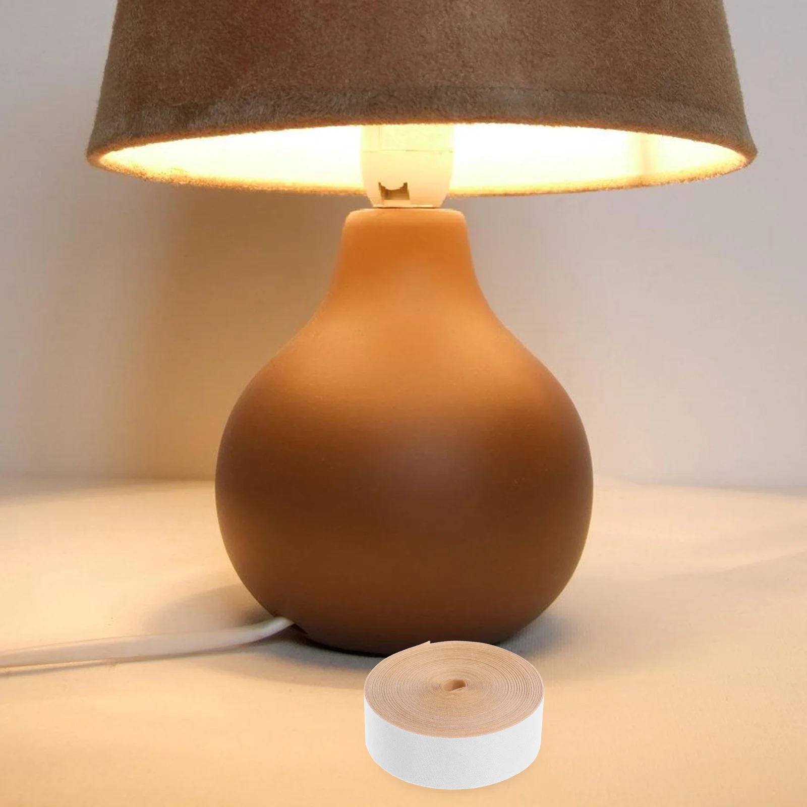 

5m Vintage Lamp Shade Border Tape Natural Linen Fabric Cloth Edge Banding Strip Lamp Cover DIY Lampshade Crafting Supplies