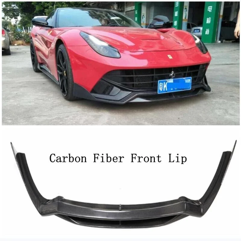 

For Ferrari F12 2013-NO REAL Carbon Fiber Front Lip Splitters Diffuser Bumper Spoiler High Quality Car Accessories