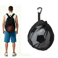Lightweight Portable Drawstring Ball Mesh Bag Football Basketball Storage Bag Small Hang Pouch Sports Team Training Pocket Bag 3