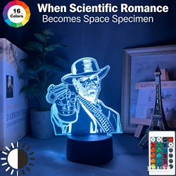 Game Red Dead Redemption 2 Gift Acrylic 3d Lamp for Game Room Decor Nightlight RDR2 Arthur Morgan Figure Kids Led Night Light