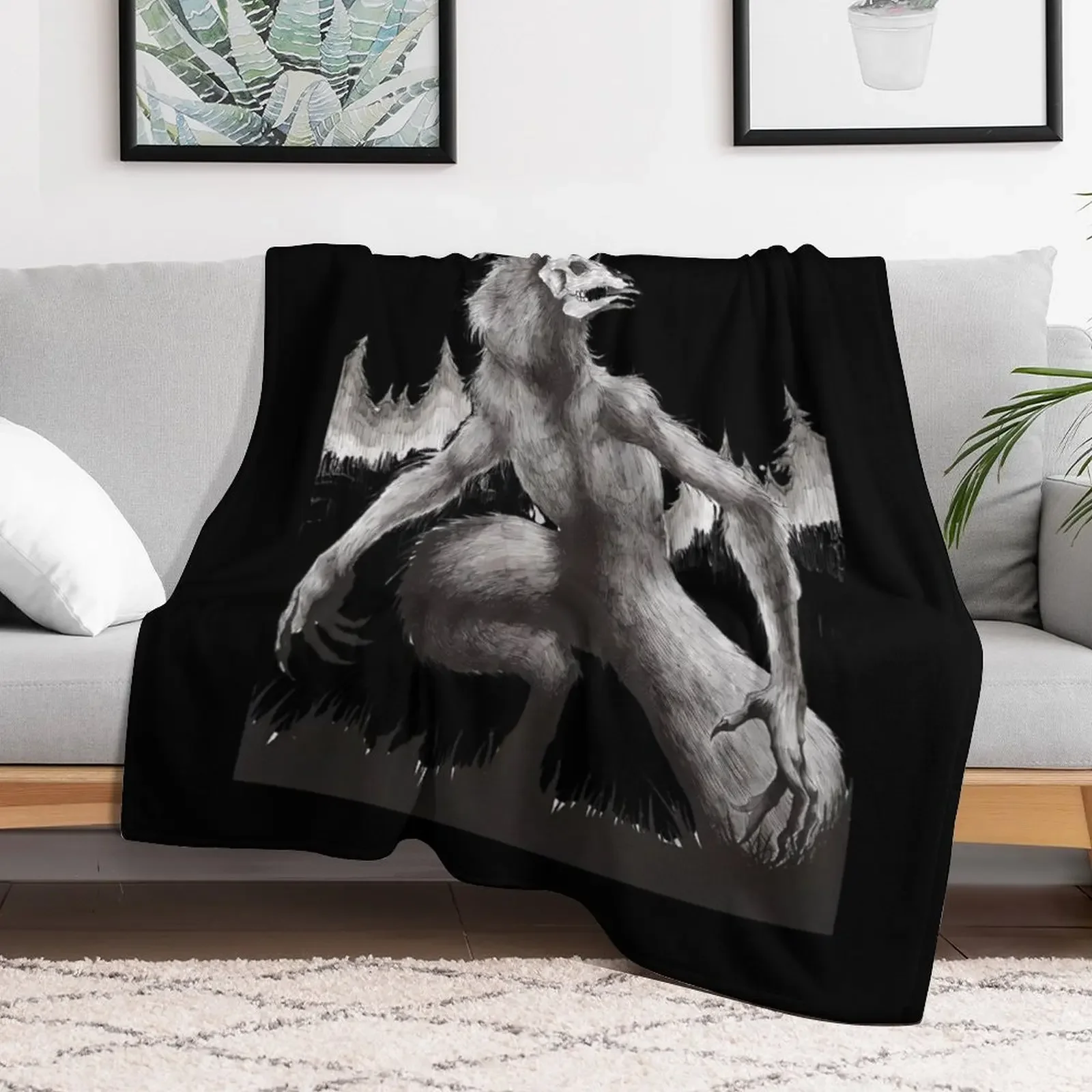 Wendigo Throw Blanket Furry halloween Blankets