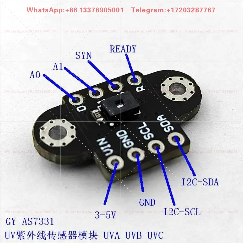 1PCS AS7341  AS7343 UV Light Intensity Sensor Module VEML6075 UVA UVB