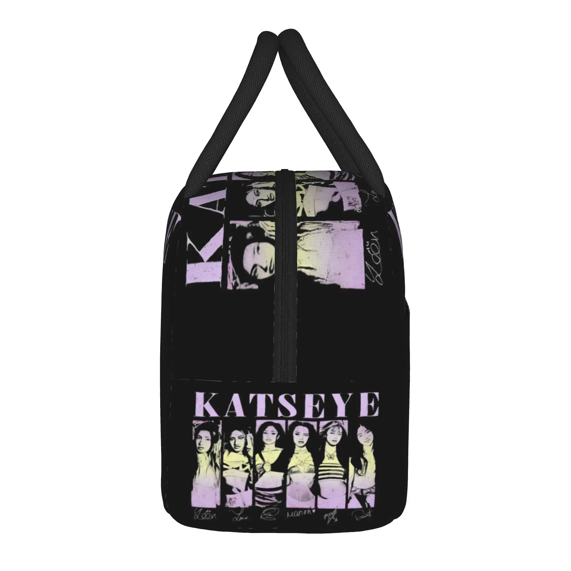 KATSEYE Group  Lunch Bag  Office Lunch Box For Girl Boy  Casual Custom Tote Food Bags Waterproof Portable Insulated Cooler Bag
