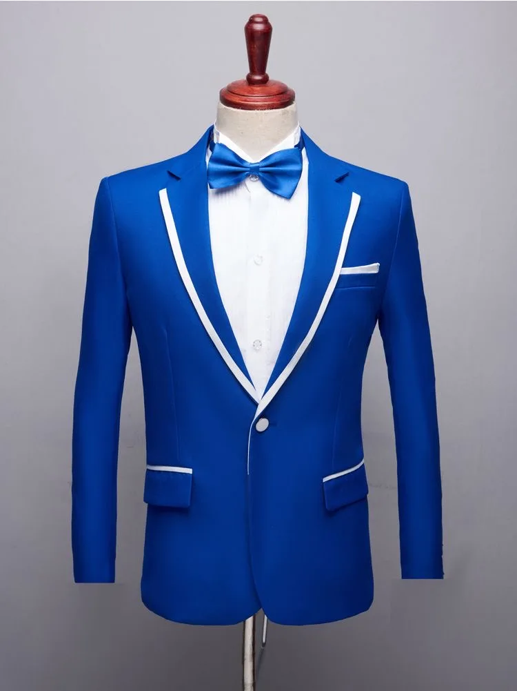 721men's Host Sänger Bühne Performance Anzug Kleid