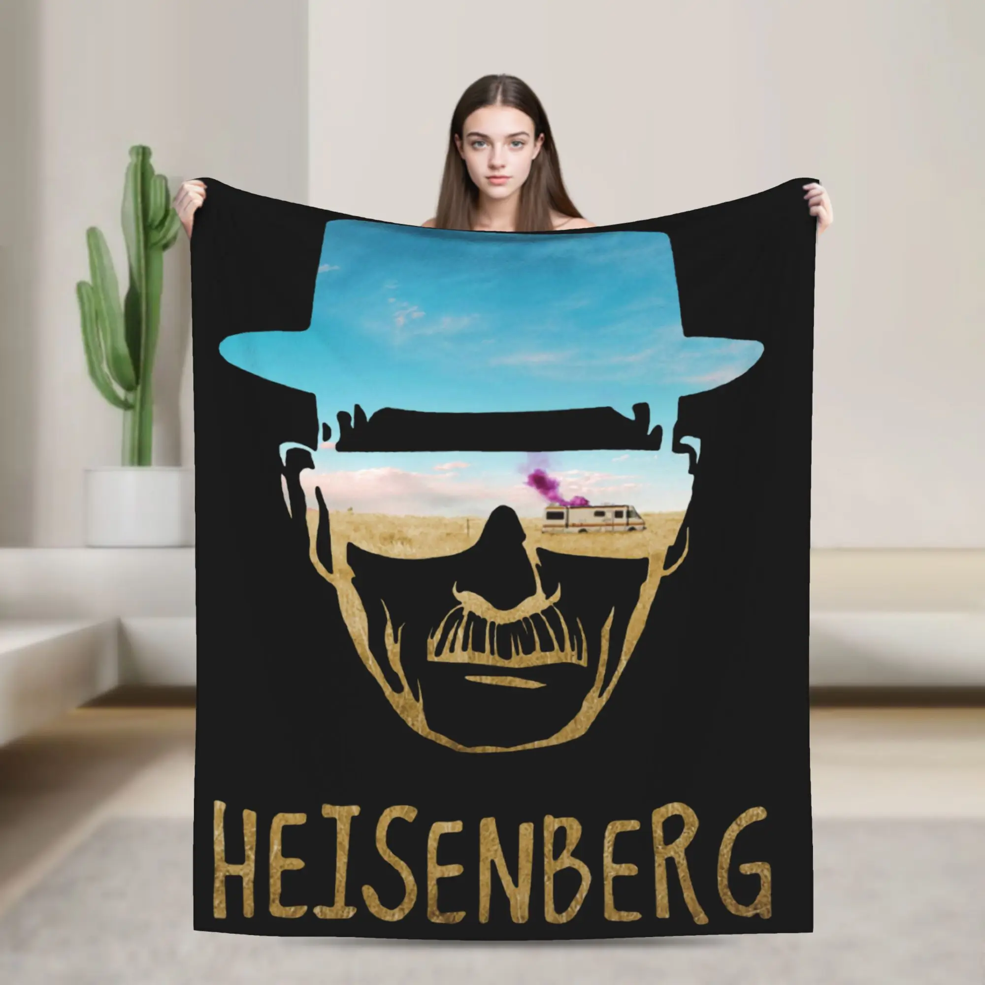 Breaking Bad Heisenberg 2 Knitted Blankets Flannel  Lightweight Throw Blanket for Bedding Couch Bedroom Quilt