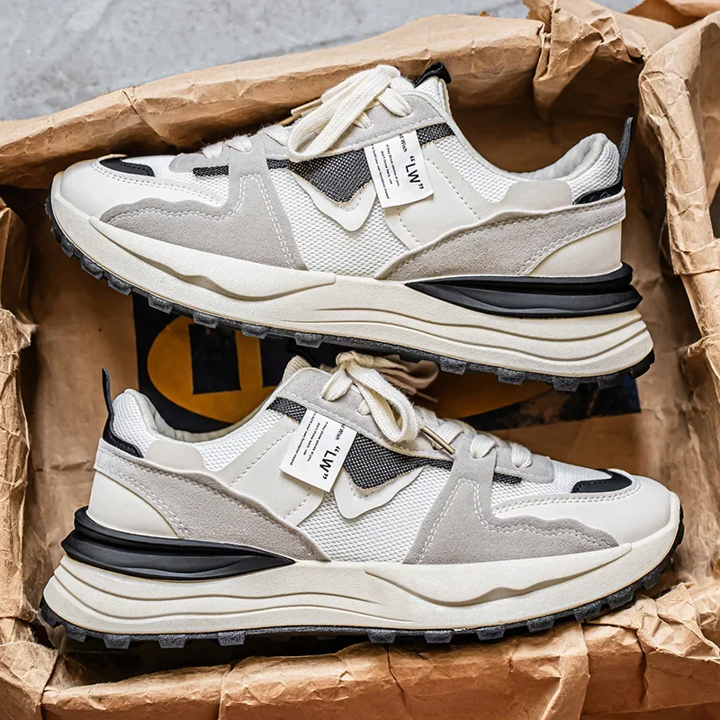 

Сетчатая повседневная трендовая обувь, роскошные классические цветные модные кроссовки, летние амортизирующие дышащие мужские кроссовки на толстой подошве