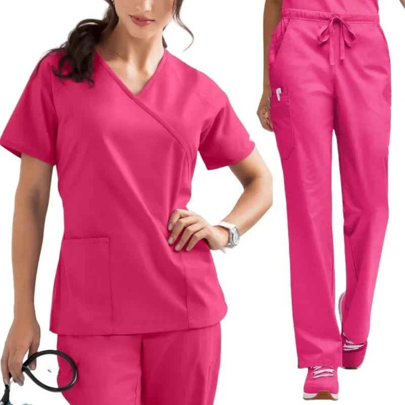 Uniformes clínicos mulher uniforme clínica dental corredores esfrega terno médico hospital esfrega uniformes conjuntos spa trabalho wear