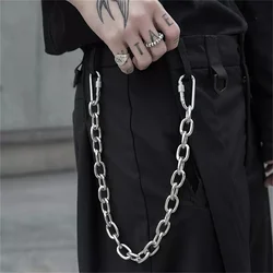 Punk Hüftgurt Silber Hosen Kette für Männer Jeans Gürtel Kette für Hosen coole Metall Rock Kette HipHop Sommer Schmuck Mann