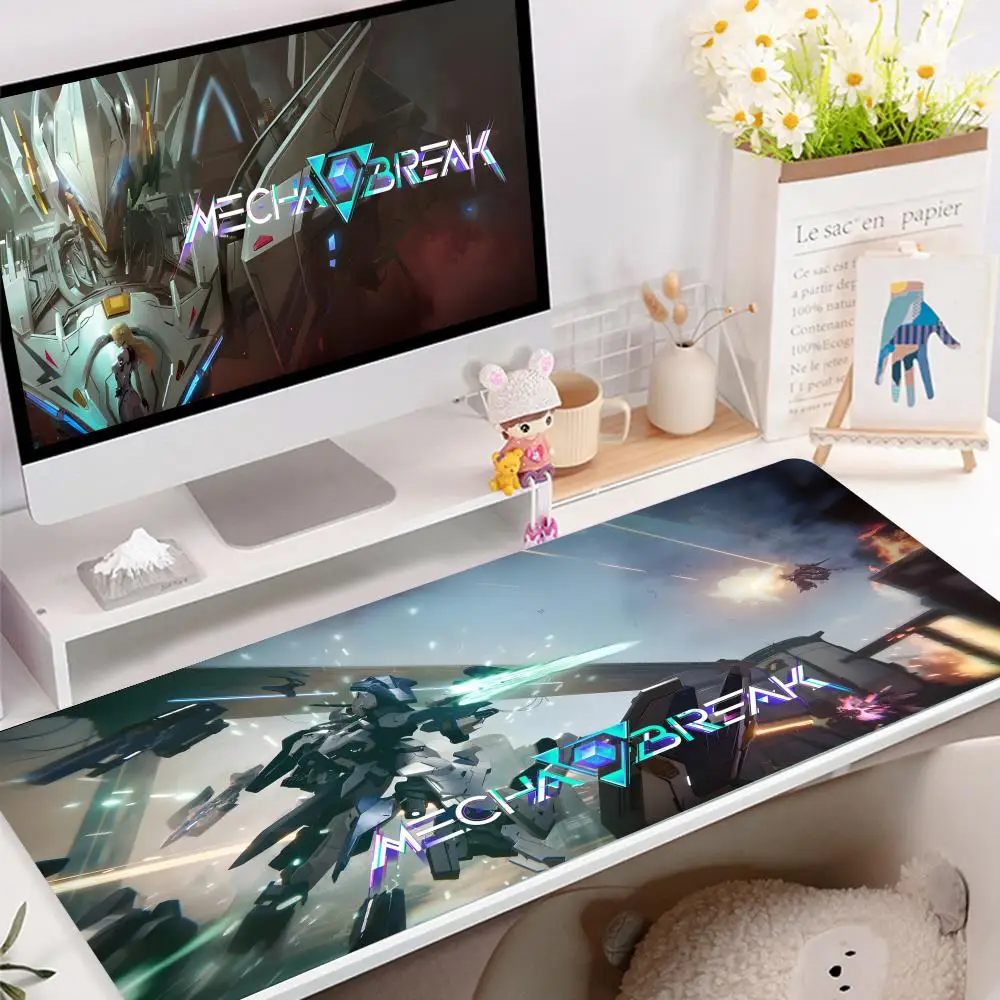 Mecha Break Colored Desk Game Wireless Office Mouse Mousepad Pad PC Pads Laptop Cushion Mats Large Computer XXL Desktop Big