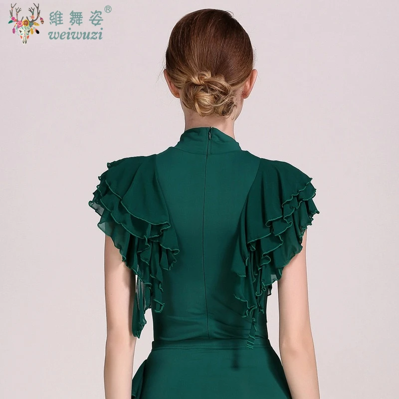 Vrouwen bodysuit voor ballroom danswedstrijd jurken wals latin tango rumba chacha top standaard flamenco kostuum body