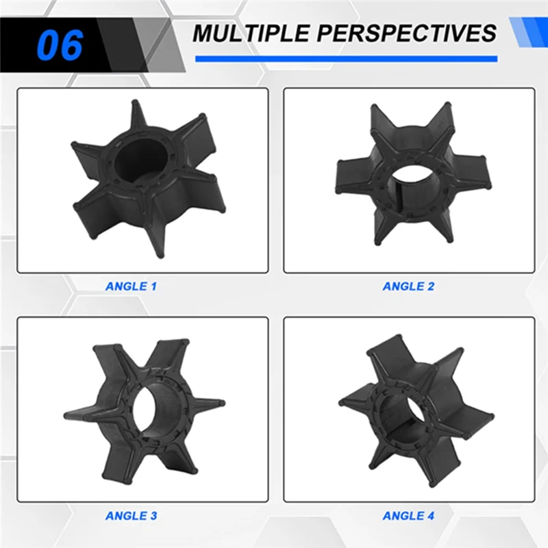 

Крыльчатка водяного насоса AUTO 6H3-44352-00 для подвесного мотора Yamaha 40-70 л.с. 6H3-44352 697-44352 697-44352-00, детали лодочного двигателя