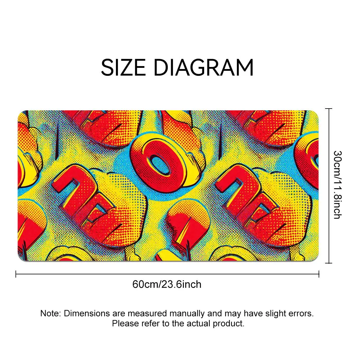 Pop Art Comic Style Boxing Gloves Desk Mat,Ultra Smooth Non-Slip Desk Mat,Multi-Purpose Desk Protector for Gaming/Work,Pop Decor