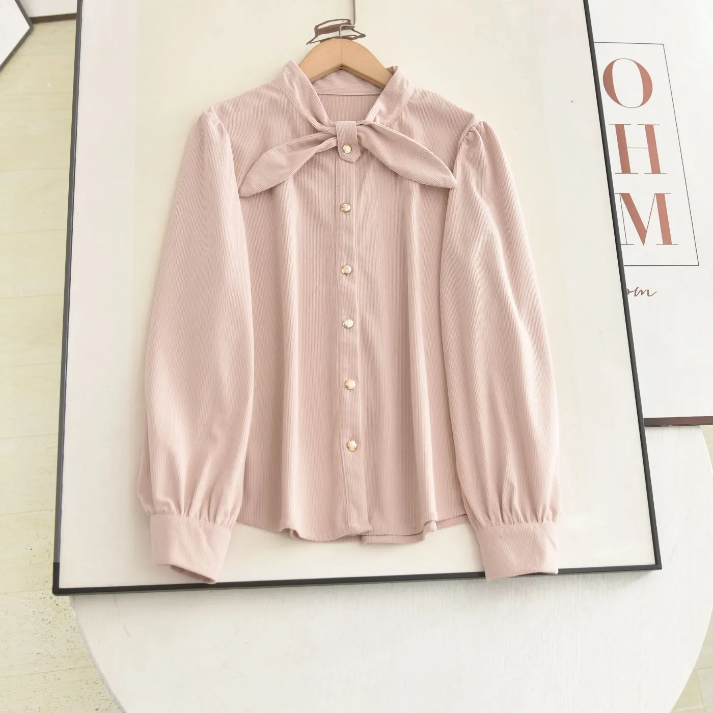 

Ele Velvet irt Women's Long Sve Knot Design Age-Defng Top Quali Faion Straight Cut Autumn 2025