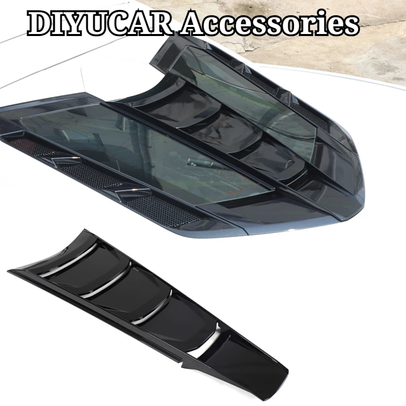 For Chevrolet Corvette C8 2020-2026 ABS Black Car Rear Glass Blinds Window Cover Trim Exterior Car Accessories