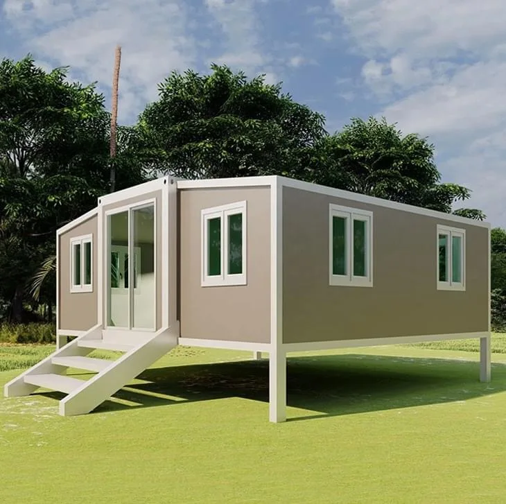 20ft Flat Pack Shipping Container Prefab Steel Container House With Two Bedrooms For Home Villa Mall Or School Use