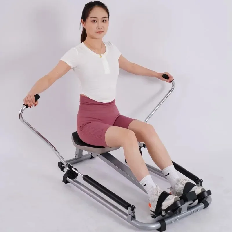 Single and Double Rod Hydraulic Rowing Machine Home Folding Silent Trainer Fitness Equipment Large Fitness Equipment Body Build