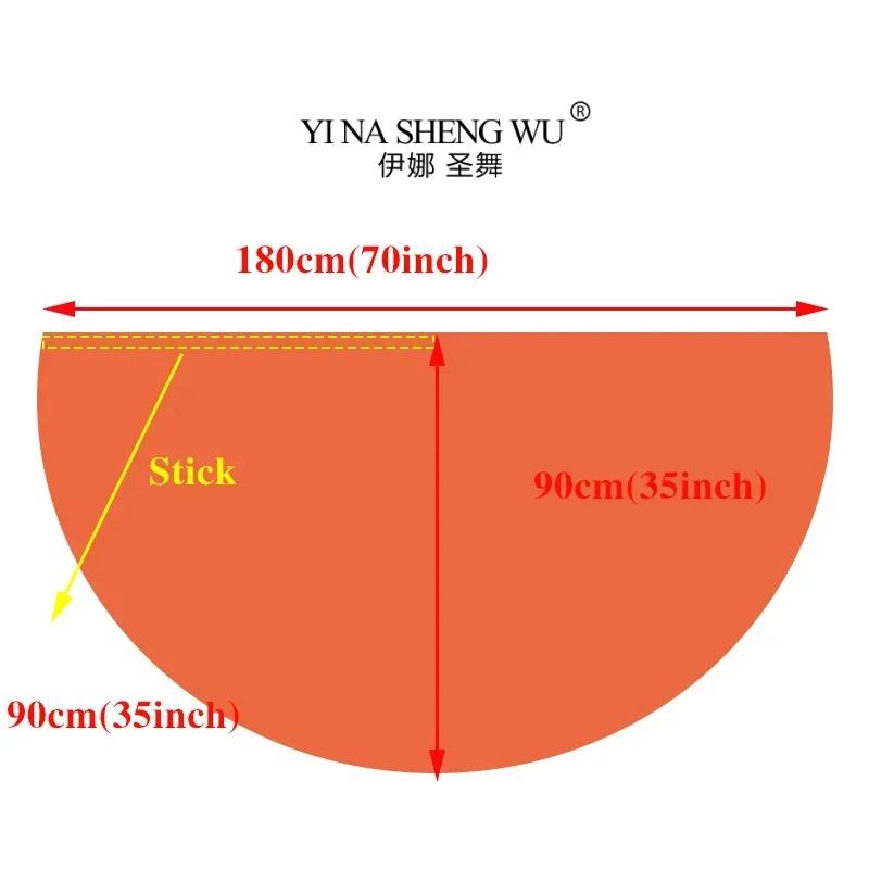 Lenço de dança do ventre véu de seda semi círculo bandeira gradiente desempenho xale feminino meninas acessórios de dança esporte conhecer festival adereços