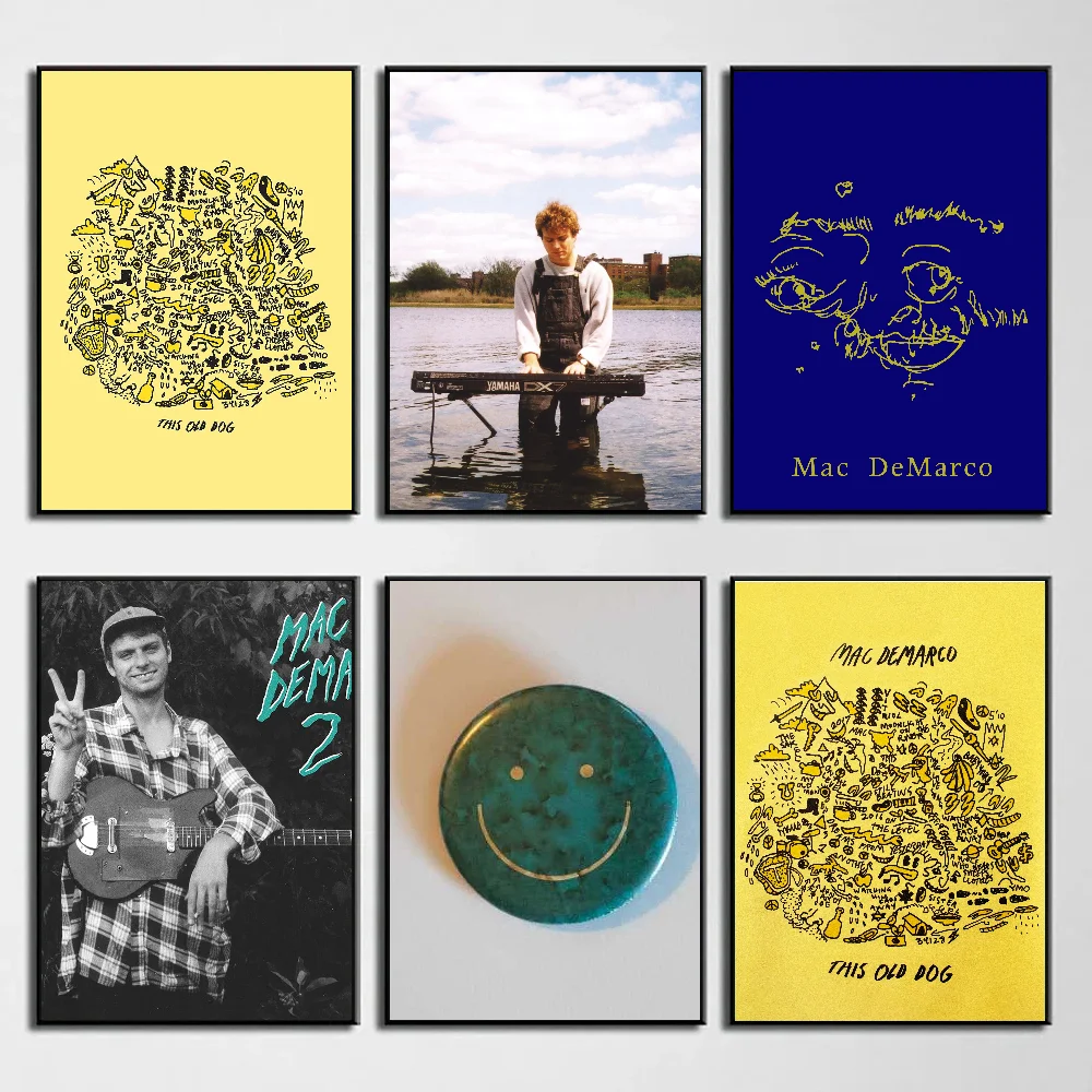 Mac DeMarco Singer Five Easy Hot Dogs Poster Self-adhesive Art Waterproof Paper Sticker Coffee House Bar Room Wall Decor